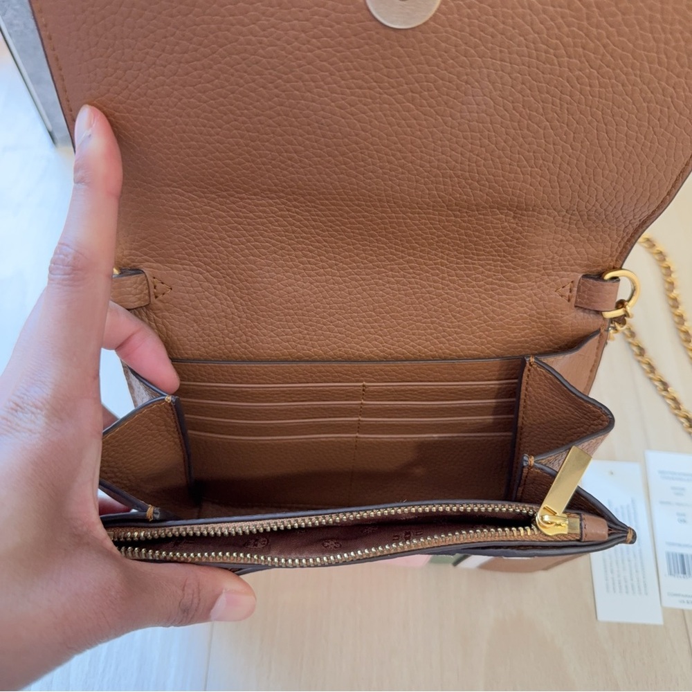 (NWT)Tory burch Britten stripe chain wallet 80106 - Picture 4 of 10
